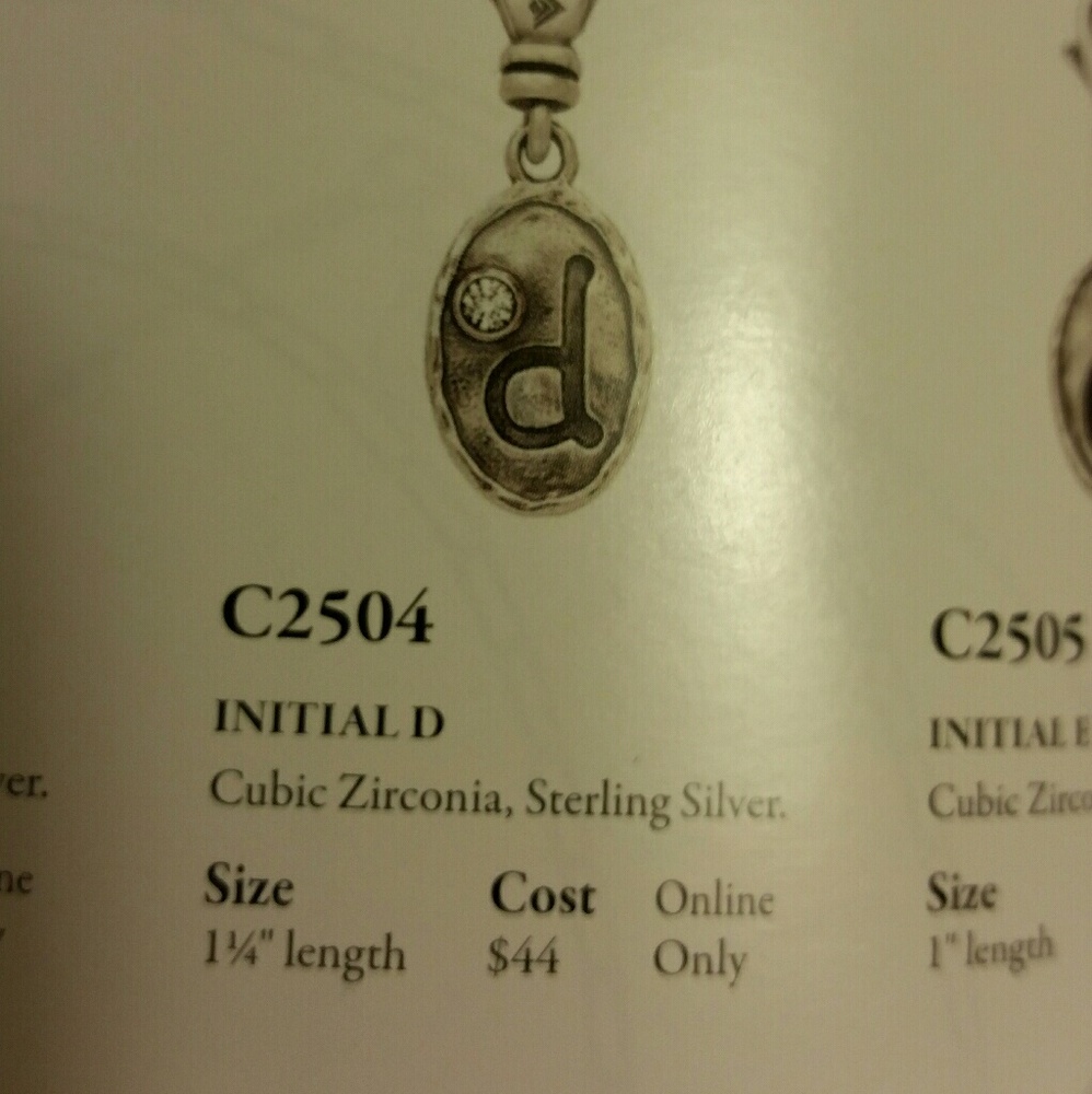 Silpada Initial D Charm, Ret Sample - image 2